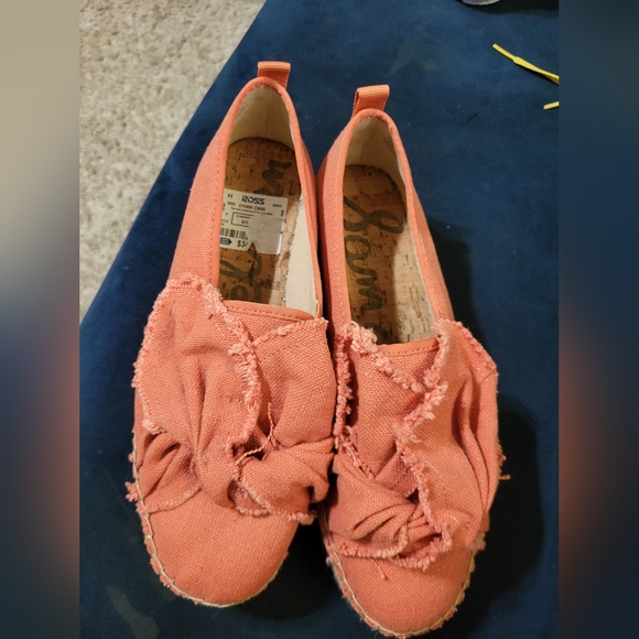 SAM EDELMAN Cabrera Sedona Orange Heavy Woven Canvas Platform Espadrille Size 10 - Picture 1 of 5